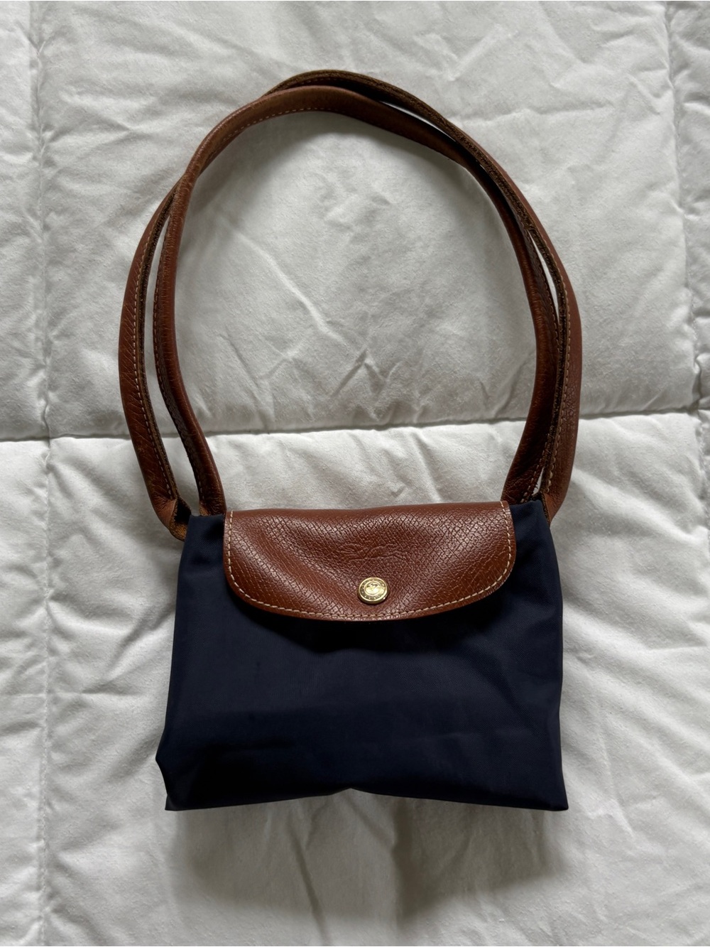 Navy Longchamp Original Tote